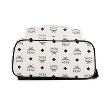 将图像加载到图库查看器中,MCM Visetos Stark Backpack White/BlackMMKCSVE02WT001 Leather