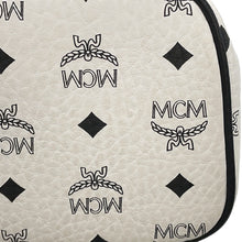 将图像加载到图库查看器中,MCM Visetos Stark Backpack White/BlackMMKCSVE02WT001 Leather