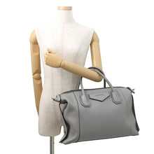 将图像加载到图库查看器中,Givenchy Antigona 2wayBag Gray Leather