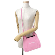 将图像加载到图库查看器中,BALENCIAGA Navy Kabas Pink/Black390346 Canvas Size XS