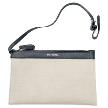 Load image into Gallery viewer, BALENCIAGA Navy Kabas Black/White339933 Canvas Size S