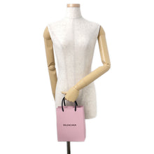 将图像加载到图库查看器中,BALENCIAGA Shopping tote Pink/Black757776 Leather Size Large