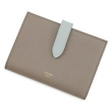 Load image into Gallery viewer, CELINE Medium Strap Wallet Two-Tone Pebble/mineral10B643BRU Grained CalfLeather