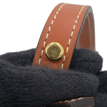 将图像加载到图库查看器中,CELINE Triomphe Vertical Hippo Tan194372 Leather PVC Size Mini