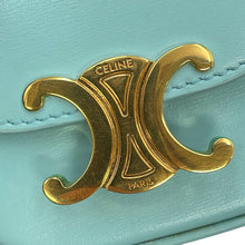 Load image into Gallery viewer, CELINE Triomphe AirPodsCase Shoulder Bag Blue10L013DPV Shiny Calf Leather Size Mini
