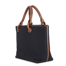 将图像加载到图库查看器中,LOEWE Logo 2-way tote bag NavyA717S72X13 Wool Leather