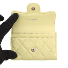 Load image into Gallery viewer, CHANEL Matelasse Classic Card Case YellowAP0214 Lambskin