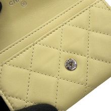Load image into Gallery viewer, CHANEL Matelasse Classic Card Case YellowAP0214 Lambskin