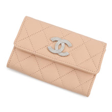 Load image into Gallery viewer, CHANEL Matelasse CC Logo Card Case BeigeAP4333 Caviar Leather