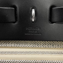 Load image into Gallery viewer, HERMES Herbag Zip Pegasus Pop Black/Blue Indigo/Ecru Toile H Vache Hunter Leather Size PM