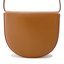 将图像加载到图库查看器中,LOEWE Anagram Heel Bag Shoulder Bag Tan Leather