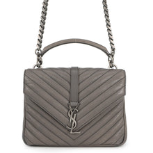 将图像加载到图库查看器中,SAINT LAURENT PARIS College 2WAY Handbag Gray428056 Leather