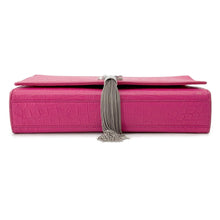 Load image into Gallery viewer, SAINT LAURENT PARIS Kate Tassel ChainShoulder Bag Pink354119 Croco embossed leather