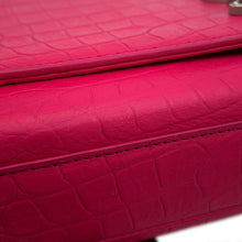 Load image into Gallery viewer, SAINT LAURENT PARIS Kate Tassel ChainShoulder Bag Pink354119 Croco embossed leather