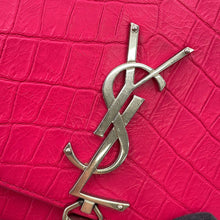 Load image into Gallery viewer, SAINT LAURENT PARIS Kate Tassel ChainShoulder Bag Pink354119 Croco embossed leather