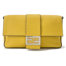 将图像加载到图库查看器中,FENDI Selleria Baguette for Men Waist Bag Yellow/Black7VA472 Leather