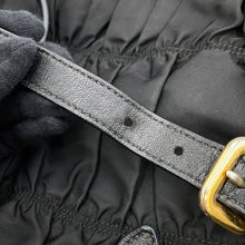 将图像加载到图库查看器中,PRADA Gathered 2WAYHandbag BlackBN2346 Nylon Leather