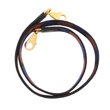 Load image into Gallery viewer, HERMES Shoulder Strap Sangle Flipper Ball Blue/Brown Canvas Swift Leather