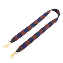 Load image into Gallery viewer, HERMES Shoulder Strap Sangle Flipper Ball Blue/Brown Canvas Swift Leather