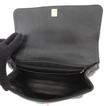 将图像加载到图库查看器中,CHANEL Matelasse Top Handle Handbag BlackA12397 Caviar Leather