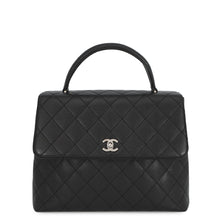 将图像加载到图库查看器中,CHANEL Matelasse Top Handle Handbag BlackA12397 Caviar Leather