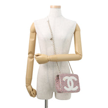将图像加载到图库查看器中,CHANEL CC Logo Flap Chainshoulder Bag White/Multicolor Tweed Leather
