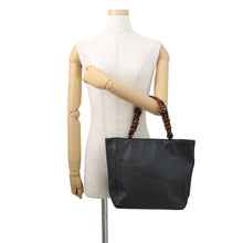 将图像加载到图库查看器中,CHANEL CC Logo Plastic Chain Tote Bag Black/Brown Caviar Leather