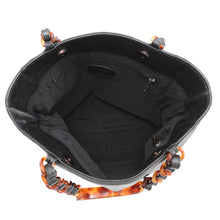 将图像加载到图库查看器中,CHANEL CC Logo Plastic Chain Tote Bag Black/Brown Caviar Leather