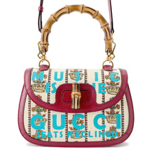 Load image into Gallery viewer, GUCCI MUSIC IS MINE Bamboo 3WAY Handbag Red/Ivory679632 Leather Canvas Size Medium