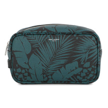 将图像加载到图库查看器中,SAINT LAURENT PARIS Leaf motif pouch Green/Black650125 Leather