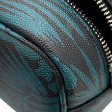 将图像加载到图库查看器中,SAINT LAURENT PARIS Leaf motif pouch Green/Black650125 Leather