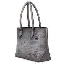 将图像加载到图库查看器中,Berluti Calligraphy Tote Bag Gray Leather Size Mini