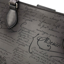 将图像加载到图库查看器中,Berluti Calligraphy Tote Bag Gray Leather Size Mini