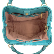 将图像加载到图库查看器中,MIUMIU Matelasse Crystal 2WAY Tote Bag BlueRN0896 Leather