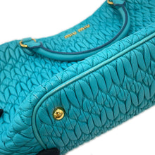 将图像加载到图库查看器中,MIUMIU Matelasse Crystal 2WAY Tote Bag BlueRN0896 Leather