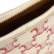 Load image into Gallery viewer, CELINE Ava Triomphe One Shoulder Bag Ivory/Red193952 PVC Leather