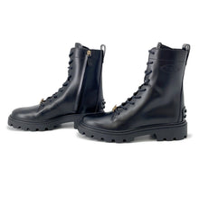将图像加载到图库查看器中,TOD’S logo combat boots BlackXXW08J0EY53RBTB999 Leather Size 39