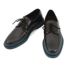 将图像加载到图库查看器中,Bottega Veneta Lace-up INTRECCIATO business shoes Black/Blue Leather Size 38