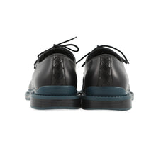 Load image into Gallery viewer, Bottega Veneta Lace-up INTRECCIATO business shoes Black/Blue Leather Size 38