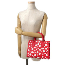 将图像加载到图库查看器中,LOUIS VUITTON LVxYK Onthego Rouge/WhiteM46412 Monogram Empreinte Leather Infinity Dot Size PM