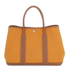 Load image into Gallery viewer, HERMES Garden Party Saffron/Gold Toile Officier Negonda Leather Size PM