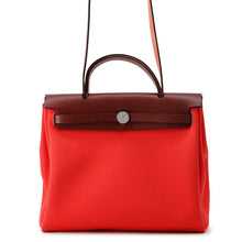 Load image into Gallery viewer, HERMES Herbag zip RougeSellier Toile Officier Box Calf Leather Size PM