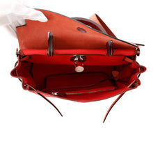 Load image into Gallery viewer, HERMES Herbag zip RougeSellier Toile Officier Box Calf Leather Size PM