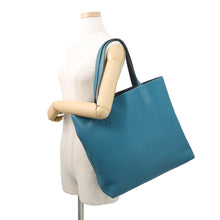 Load image into Gallery viewer, HERMES Double Sense Tote Bag Blue Izmir/Blue Saphir Taurillon Clemence Size 45