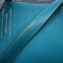 Load image into Gallery viewer, HERMES Double Sense Tote Bag Blue Izmir/Blue Saphir Taurillon Clemence Size 45