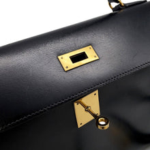 Load image into Gallery viewer, HERMES Kelly Sellier Black Box Calf Leather Size 32