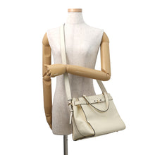 Load image into Gallery viewer, Valextra Valextra B Cube Shoulder Bag Ivory Leather
