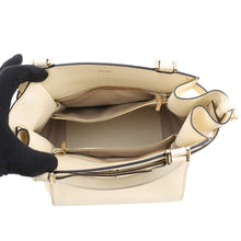 Load image into Gallery viewer, Valextra Valextra B Cube Shoulder Bag Ivory Leather