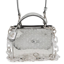 Load image into Gallery viewer, JIMMY CHOO Varenne 2-way tote Silver Patent Leather Size Mini