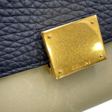 将图像加载到图库查看器中,CELINE Trapeze 2way Bag Navy/Beige174683 Leather Size Small